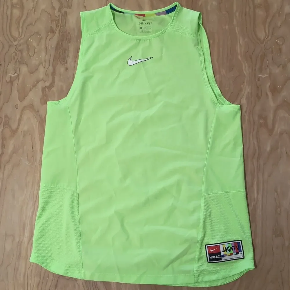 Nike FC Dri-Fit Joga Bonito TV Soccer Tank Top Adult M Lime‎ Glow CZ1017-345